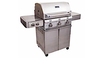 SABER SSE Elite 1500 Infrared 3-Burner Stainless Steel Free Standing Propane Gas Cart Grill with Cover | R50SC1417