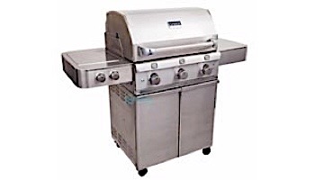 SABER SSE Elite 1500 Infrared 3-Burner Stainless Steel Free Standing Propane Gas Cart Grill with Cover | R50SC1417