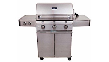 SABER SSE Elite 1500 Infrared 3-Burner Stainless Steel Free Standing Propane Gas Cart Grill with Cover | R50SC1417