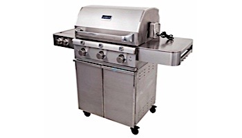 SABER SSE Elite 1500 Infrared 3-Burner Stainless Steel Free Standing Propane Gas Cart Grill with Cover | R50SC1417