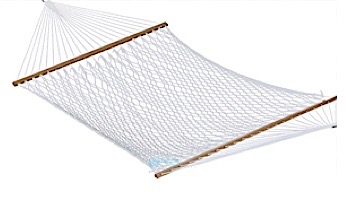 Vivere Double Polyester Rope Hammock | White | POLY20