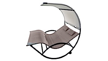 Vivere Double Chaise Rocker | Cocoa Aluminum Frame | CHAISRKAL-CO