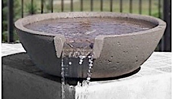 Water Scuppers and Bowls Marseilles Water Fountain Bowl | 21" Charcoal Sandblasted | WSBMAR21