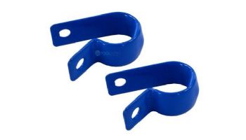 Aqua Products P Clip Size P3 Plastic Coated-Clamp Loop Plasticized | 7/16" ID .4375" | Blue | 2 Per Pack | A2109PK A2109