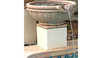 Water Scuppers and Bowls Parisian Scupper Bowl with Copper Scupper | 30" Gray Smooth | WSBPAR30