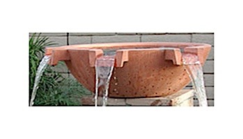 Water Scuppers and Bowls Calanques Spill Bowl | 90 Degree Angle | 33" Gray Smooth | WSBCAL3390