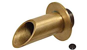 Water Scuppers and Bowls 2" Brass Geo Round Fountain Spout | Oil Rubbed Bronze | WSBBG8923