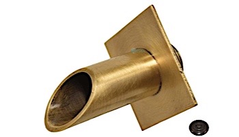 Water Scuppers and Bowls 2" Brass Diamond Geo Water Fountain Spout | Oil Rubbed Bronze | WSBBD7923