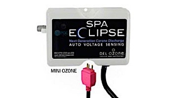DEL OZONE Spa Eclipse Corona Discharge Ozone Generator | 1,000 Gallons | 100V/250V | Aqua Mini JJ Cord | ECS-1RPSD-U