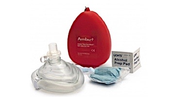 KEMP USA CPR Mask with 02 Inlet in Hard Case | 10-502