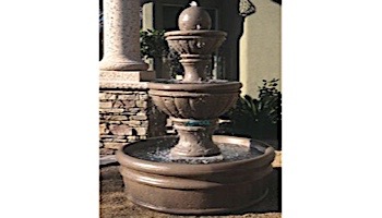 Water Scuppers and Bowls Mediterranean Garden Fountain | Charcoal Smooth | WSBMED