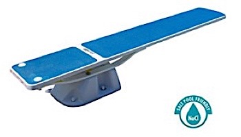 SR Smith Salt Pool Jump System With TrueTread Board Complete | 6' White with Blue Top Tread | 68-207-5762B