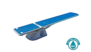 SR Smith Salt Pool Jump System With TrueTread Board Complete | 8' White with Blue Top Tread | 68-207-5782B