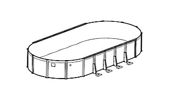 Sierra Nevada 12' x 20' Oval Above Ground Pool | Basic Package 52" Wall | 163314