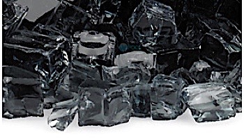 American Fireglass Half Inch Classic Collection | Black Fire Glass | 55 Pounds | AFF-BLK12-55
