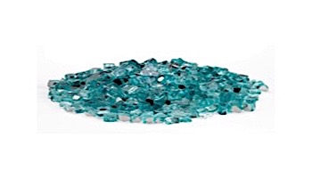 American Fireglass Half Inch Premium Collection | Azuria Reflective Fire Glass | 25 Pounds | AFF-AZBLRF12-25