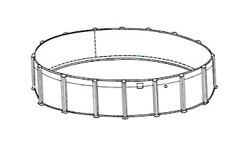 Oxford 16' Round Above Ground Pool | Basic Package 52" Wall | 163395