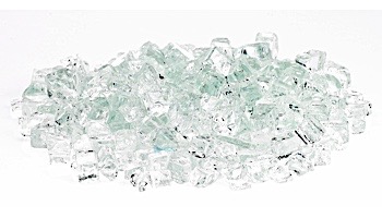 American Fireglass Half Inch Classic Collection | Clear Fire Glass | 25 Pounds | AFF-CLR12-25