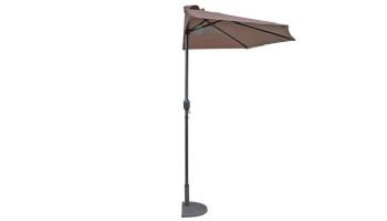 Lanai Half Market Umbrella | 9-ft. Half Octagon | Coffee Polyester | NU5409CF