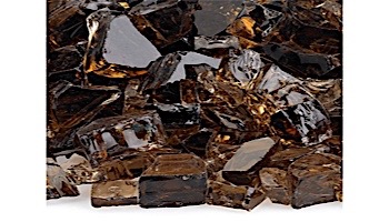 American Fireglass Half Inch Premium Collection | Copper Reflective Fire Glass | 25 Pounds | AFF-COPRF12-25