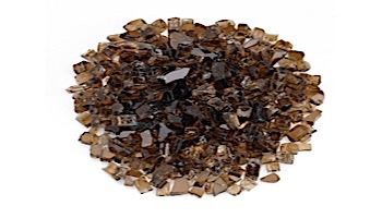 American Fireglass Half Inch Premium Collection | Copper Reflective Fire Glass | 25 Pounds | AFF-COPRF12-25