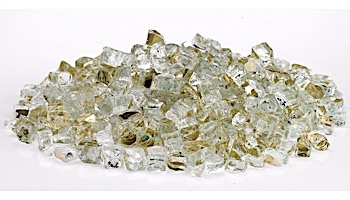 American Fireglass Half Inch Premium Collection | Gold Reflective Fire Glass | 25 Pounds | AFF-GDRF12-25