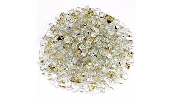 American Fireglass Half Inch Premium Collection | Gold Reflective Fire Glass | 25 Pounds | AFF-GDRF12-25