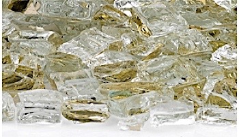 American Fireglass Half Inch Premium Collection | Azuria Reflective Fire Glass | 10 Pound Jar | AFF-AZBLRF12-J