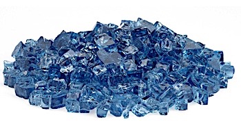 American Fireglass Half Inch Classic Collection | Pacific Blue Fire Glass | 55 Ponds | AFF-PABL12-55