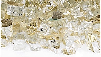 American Fireglass One Fourth Inch Premium Collection | Gold Reflective Fire Glass | 10 Pound Jar | AFF-GDRF-J