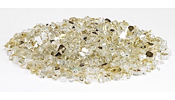 American Fireglass One Fourth Inch Premium Collection | Gold Reflective Fire Glass | 10 Pound Jar | AFF-GDRF-J