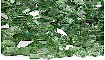 American Fireglass One Fourth Inch Premium Collection | Evergreen Reflective Fire Glass | 10 Pound Jar | AFF-EVGRRF-J