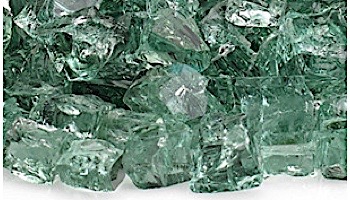 American Fireglass Half Inch Premium Collection | Evergreen Reflective Fire Glass | 10 Pound Jar | AFF-EVGRF12-J