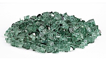 American Fireglass Half Inch Premium Collection | Evergreen Reflective Fire Glass | 10 Pound Jar | AFF-EVGRF12-J