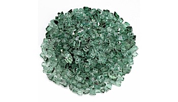 American Fireglass Half Inch Premium Collection | Evergreen Reflective Fire Glass | 10 Pound Jar | AFF-EVGRF12-J