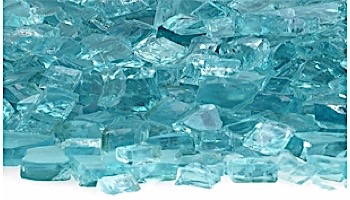 American Fireglass One Fourth Inch Classic Collection | Blue Fire Glass | 10 Pound Jar | AFF-PABL-J