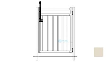 Saftron Self Closing Gate with 54" Plunger Latch For 2400 Series Fencing | 48" H x 36" W | White | FG-2402-4836-W