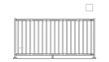 Saftron 2200 Series Pool Fencing | 48" H x 8' W Sections | White | FS-2200-4896-W