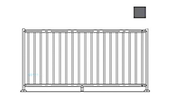 Saftron 2200 Series Pool Fencing | 48" H x 8' W Sections | Graphite Gray | FS-2200-4896-GG