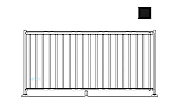 Saftron 2200 Series Pool Fencing | 48" H x 8' W Sections | Black | FS-2200-4896-BK