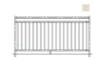 Saftron 2400 Series Pool Fencing | 48" H x 8' W Sections | Beige | FS-2400-4896-B