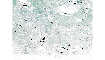 American Fireglass One Fourth Inch Classic Collection | Clear Fire Glass | 10 Pound Jar | AFF-CLR-J