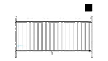 Saftron 2400 Series Pool Fencing | 48" H x 8' W Sections | Black | FS-2400-4896-BK