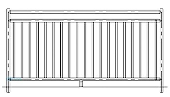 Saftron 2400 Series Pool Fencing | 48"H x 8' W Sections | White | FS-2400-4896-W