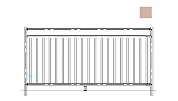 Saftron 2400 Series Pool Fencing | 48" H x 8' W Sections | Taupe | FS-2400-4896-T