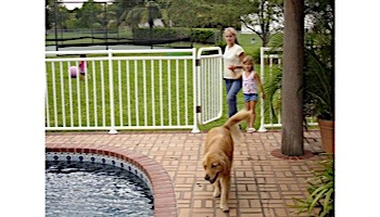 Saftron 2400 Series Pool Fencing | 48" H x 8' W Sections | Taupe | FS-2400-4896-T