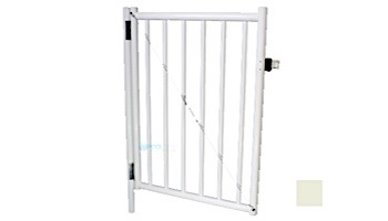 Saftron Self Closing Gate with Standard Latch For 2200 Series Fencing | 48"H x 36"W | Beige | FG-2201-4836-B