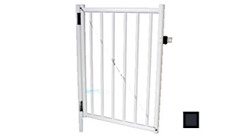 Saftron Self Closing Gate with Standard Latch For 2200 Series Fencing | 48"H x 36"W | Black | FG-2201-4836-BK