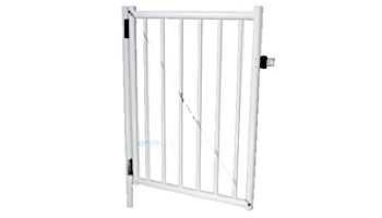 Saftron Self Closing Gate with Standard Latch For 2200 Series Fencing | 48"H x 36"W | Gray | FG-2201-4836-G