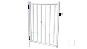 Saftron Self Closing Gate with Standard Latch For 2200 Series Fencing | 48" H x 36" W | White | FG-2201-4836-W